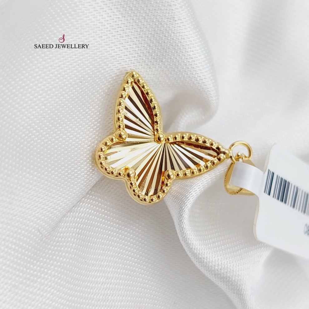 18K Gold Butterfly Pendant by Saeed Jewelry - Image 6