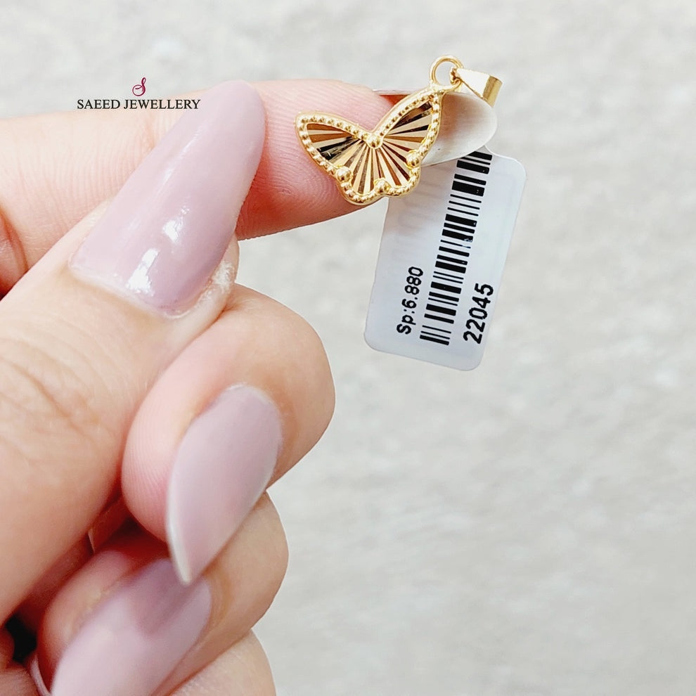 18K Gold Butterfly Pendant by Saeed Jewelry - Image 3