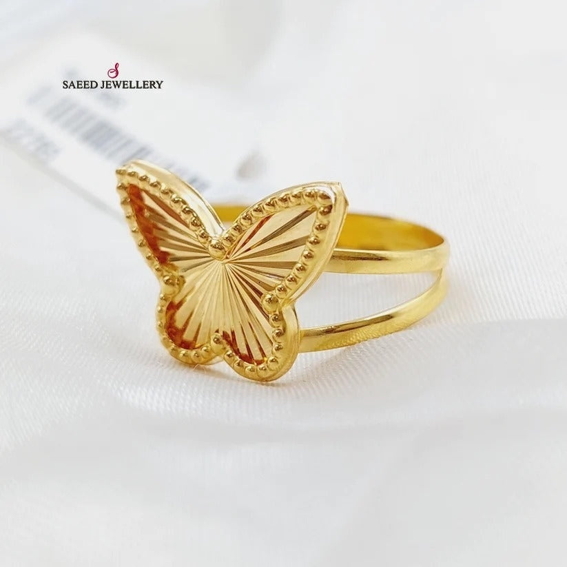 18K Butterfly Ring Made of 18K Yellow Gold by Saeed Jewelry-26067