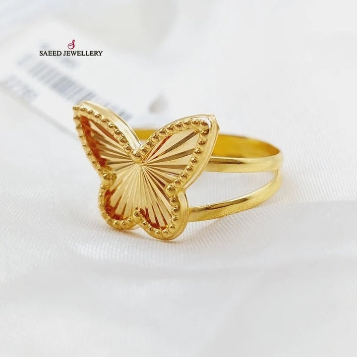 18K Butterfly Ring Made of 18K Yellow Gold by Saeed Jewelry-26067