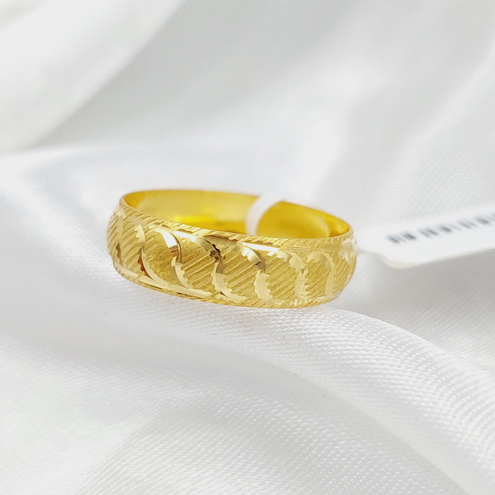 18K Gold CNC Wedding Ring by Saeed Jewelry - Image 2