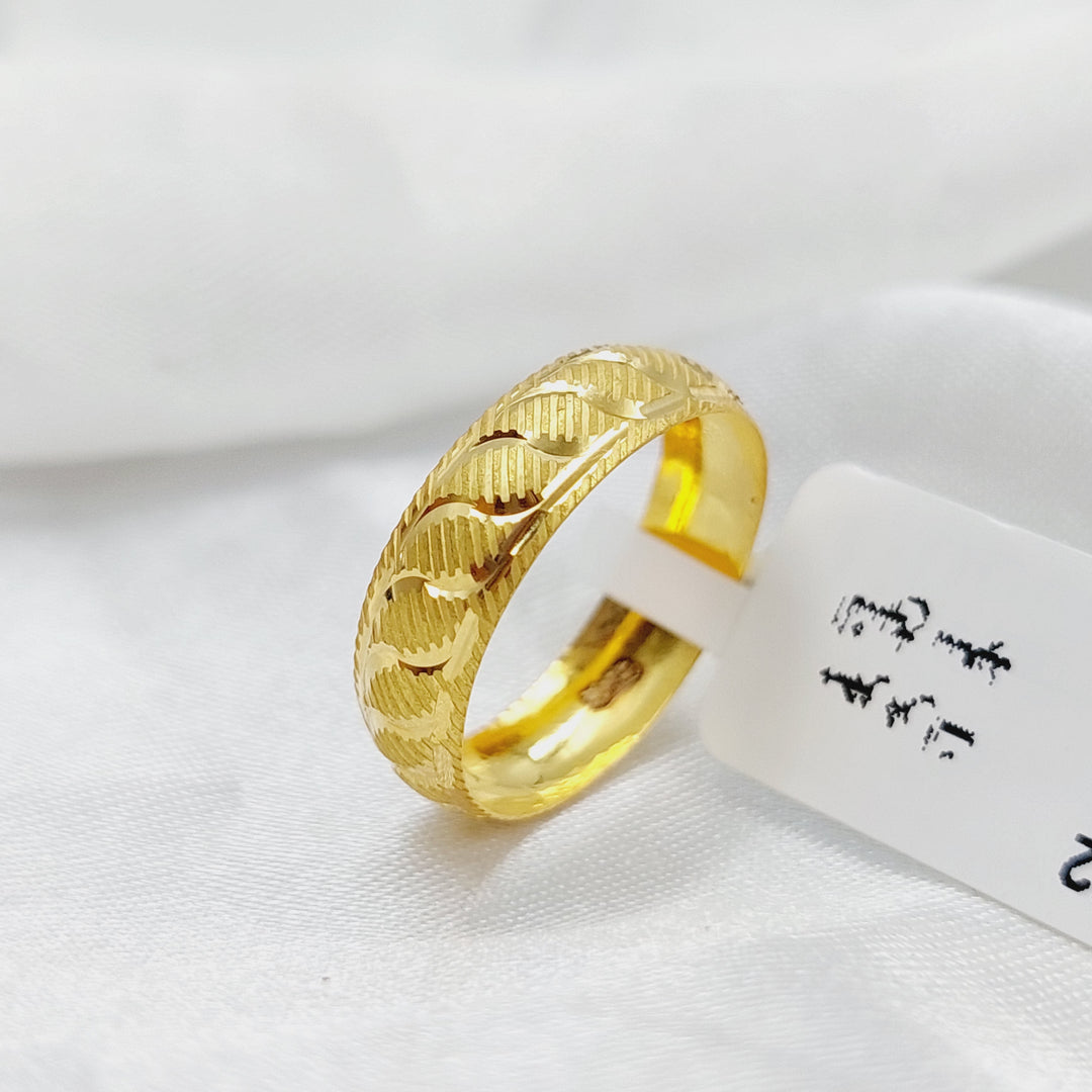 18K Gold CNC Wedding Ring by Saeed Jewelry - Image 3