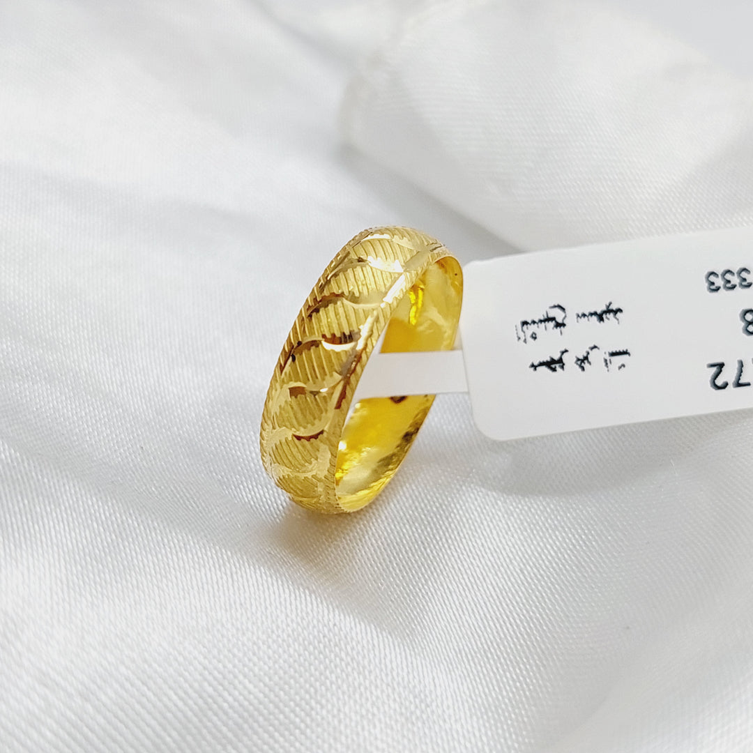 18K Gold CNC Wedding Ring by Saeed Jewelry - Image 4