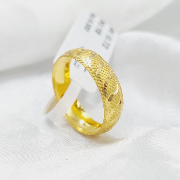 18K Gold CNC Wedding Ring by Saeed Jewelry - Image 1