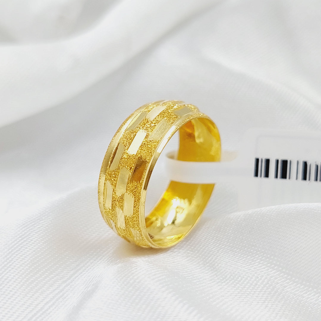 18K Gold CNC Wedding Ring by Saeed Jewelry - Image 1