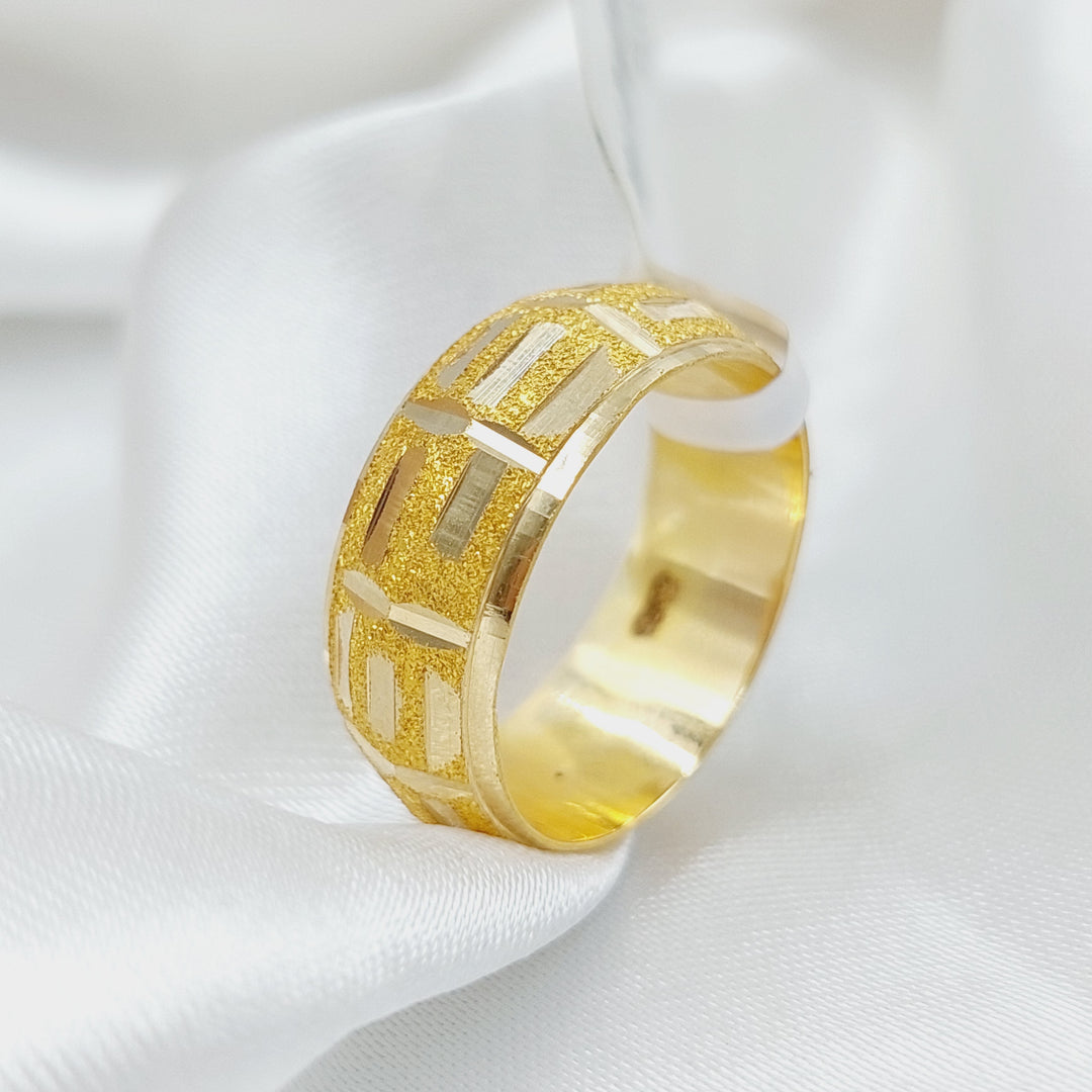 18K Gold CNC Wedding Ring by Saeed Jewelry - Image 3