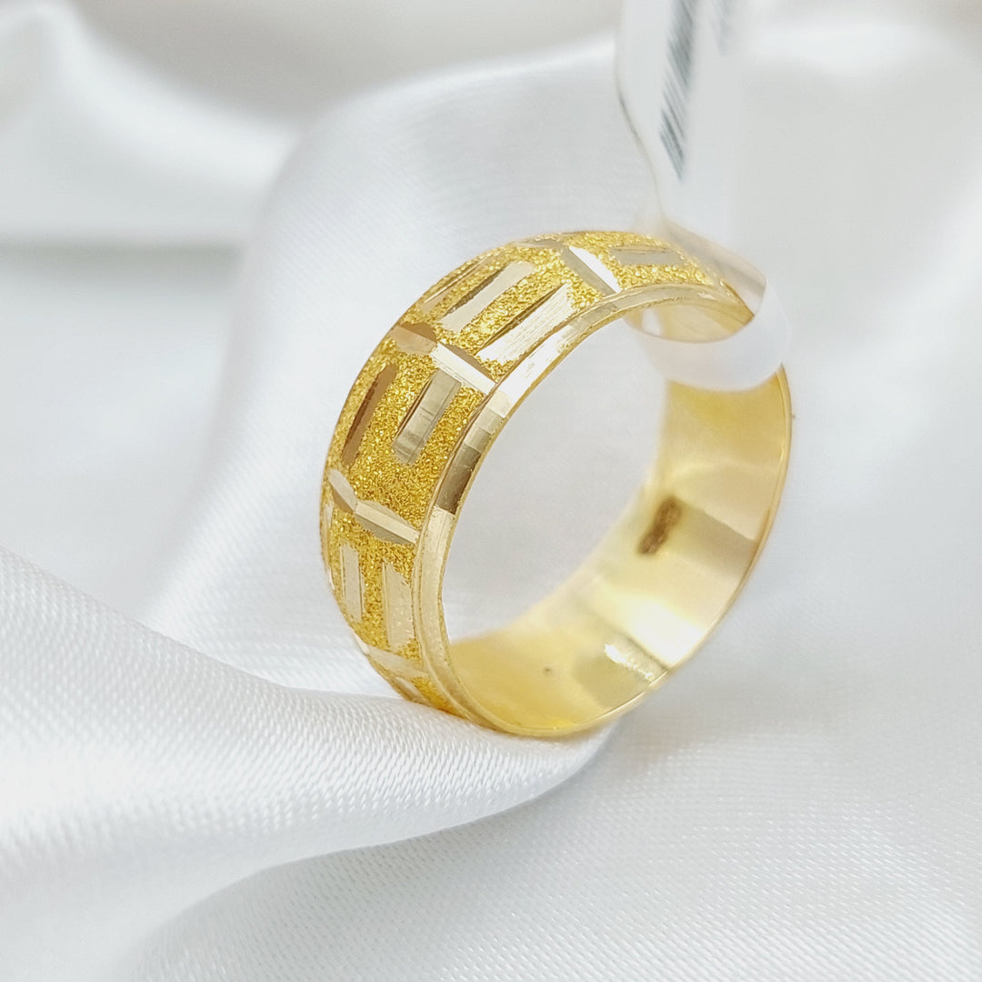 18K Gold CNC Wedding Ring by Saeed Jewelry - Image 4