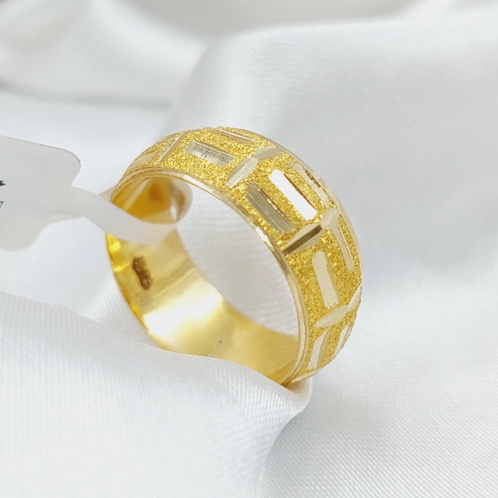 18K Gold CNC Wedding Ring by Saeed Jewelry - Image 5