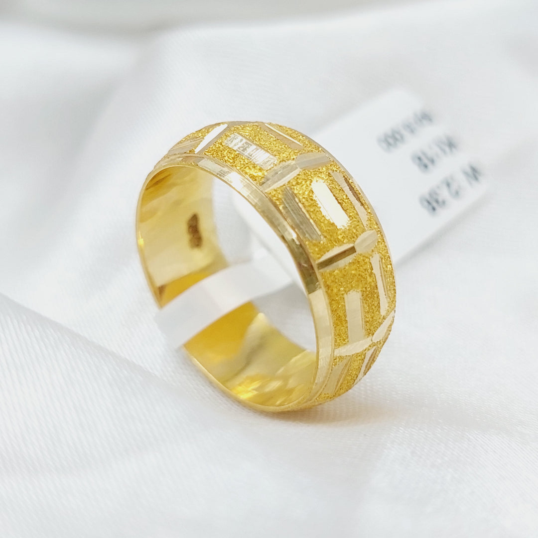 18K CNC Wedding Ring Made of 18K Yellow Gold by Saeed Jewelry-27076