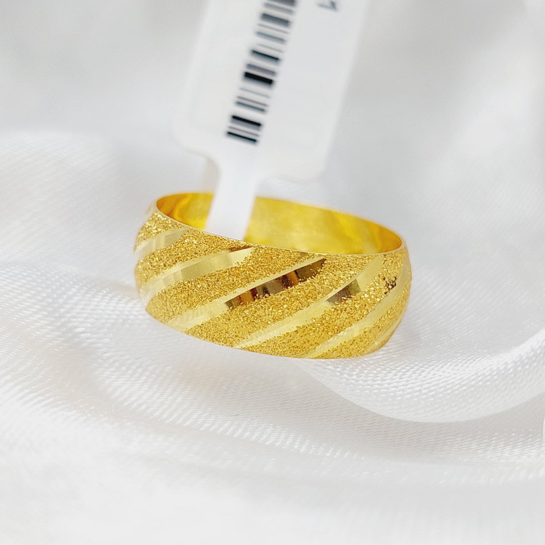 18K CNC Wedding Ring Made of 18K Yellow Gold by Saeed Jewelry-27079