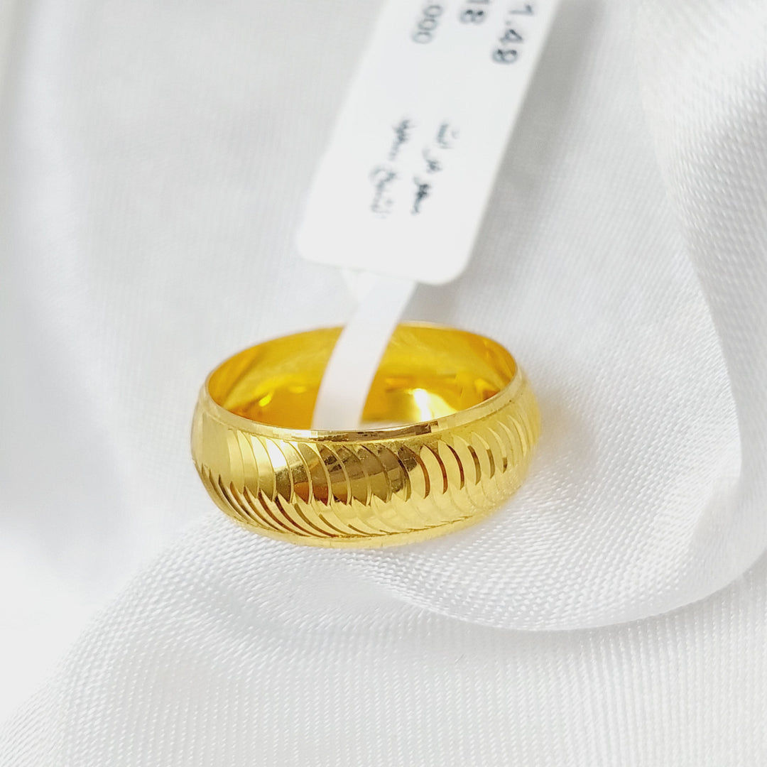 18K Gold CNC Wedding Ring by Saeed Jewelry - Image 2