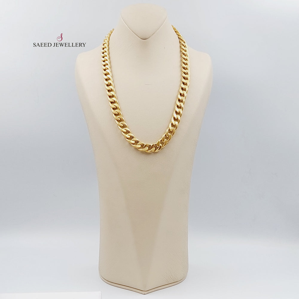 18K Chain Necklace Made of 18K Yellow Gold by Saeed Jewelry-عقد-جنزير-5