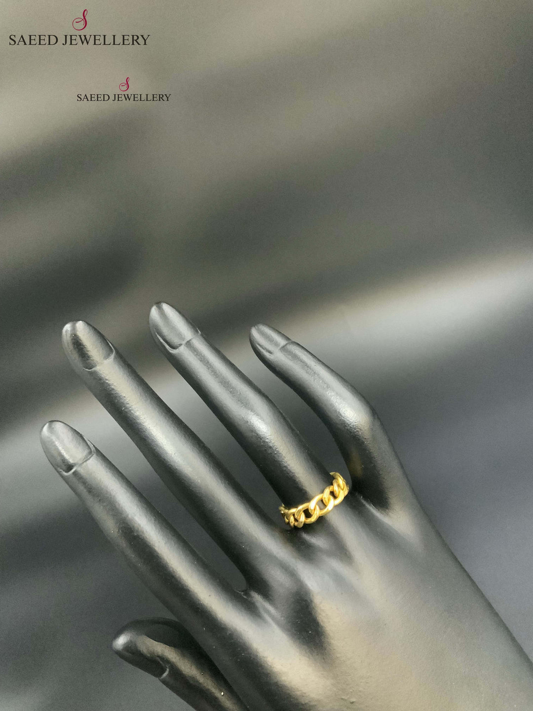 18K Gold Chain Ring by Saeed Jewelry - Image 10