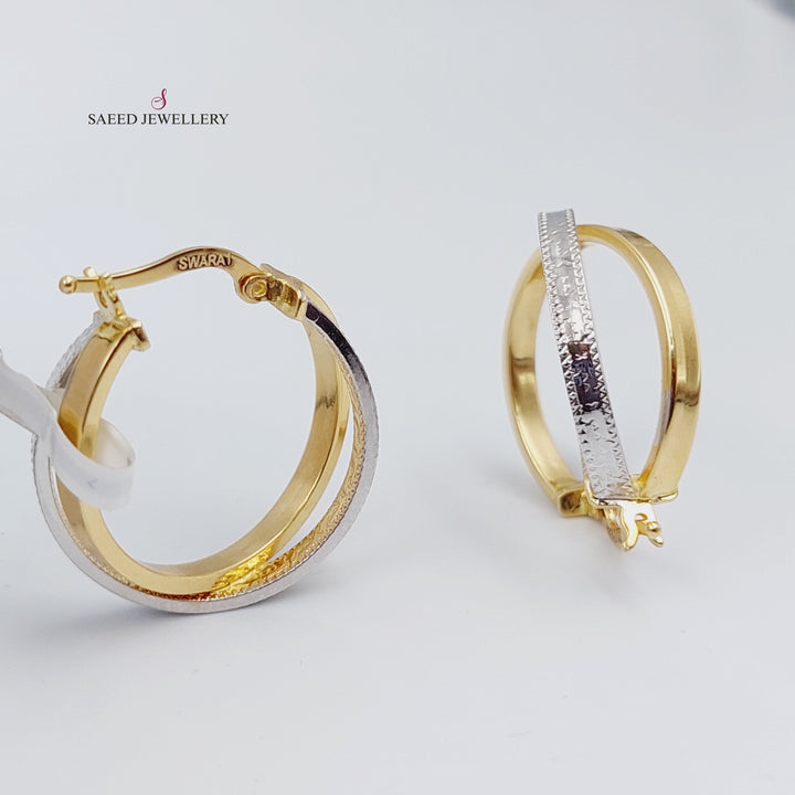 18K Gold Colored Earrings by Saeed Jewelry - Image 1