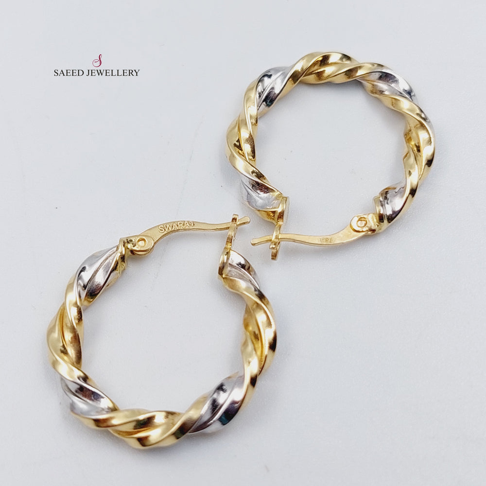 18K Gold Colored Earrings by Saeed Jewelry - Image 2