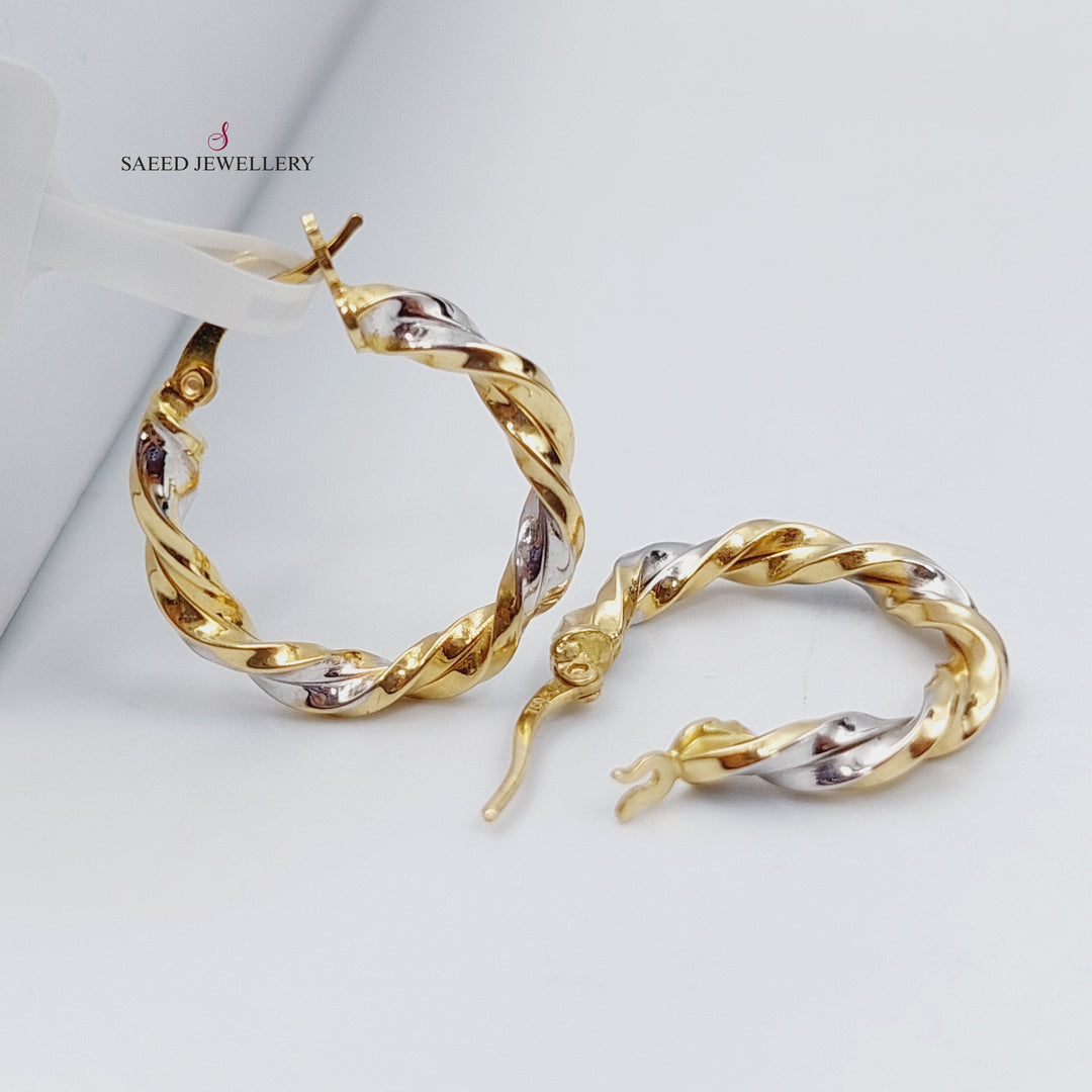 18K Gold Colored Earrings by Saeed Jewelry - Image 1