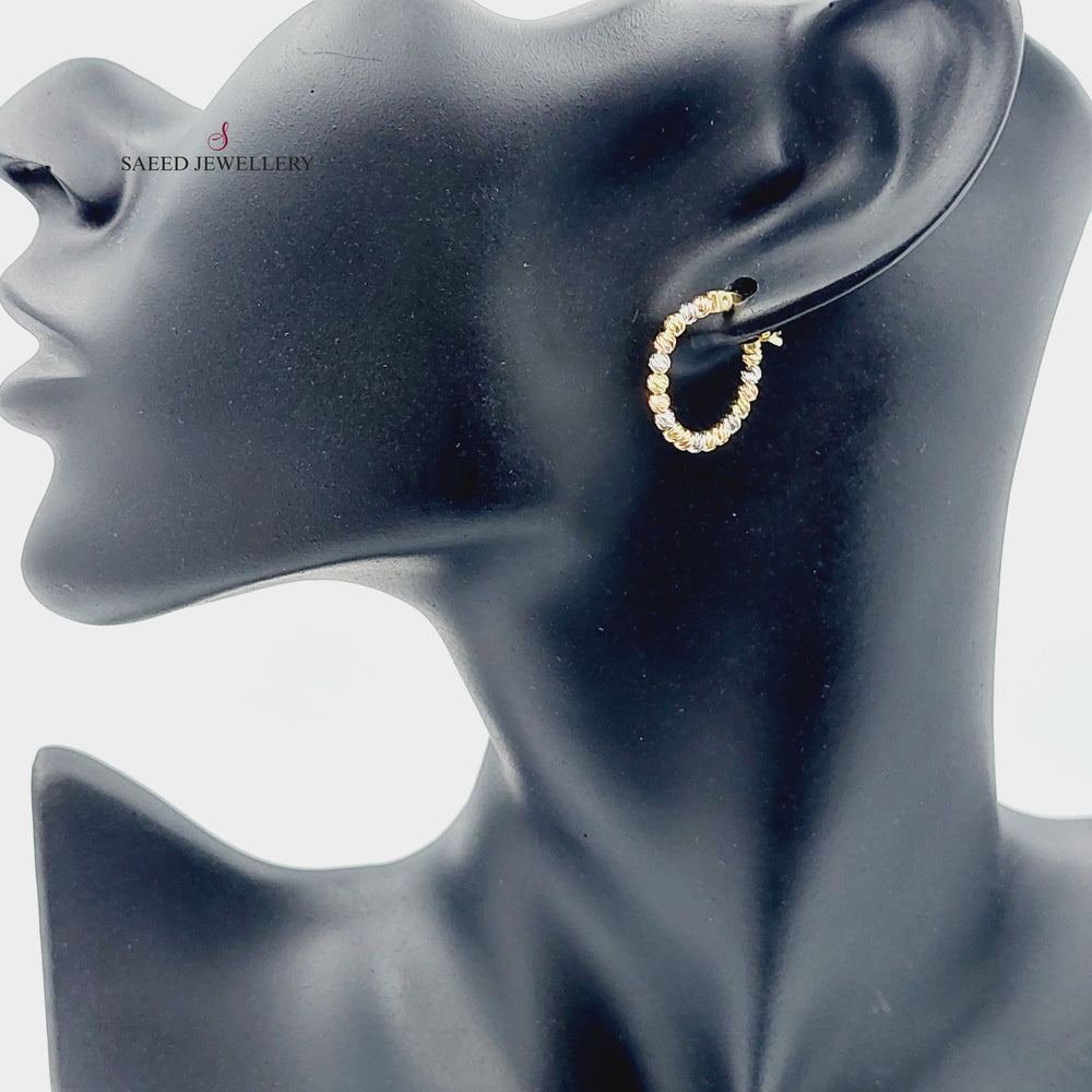 18K Gold Colored Earrings by Saeed Jewelry - Image 2