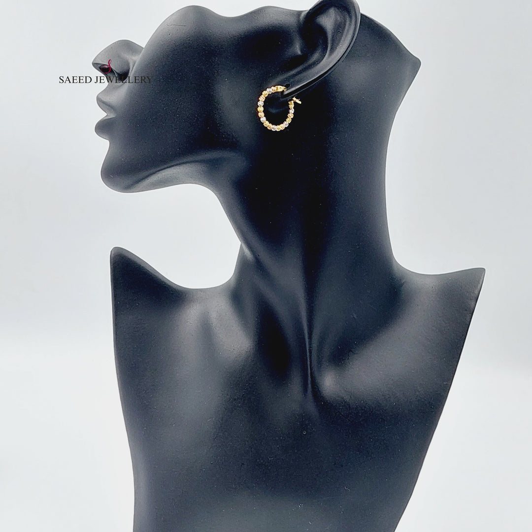 18K Gold Colored Earrings by Saeed Jewelry - Image 3