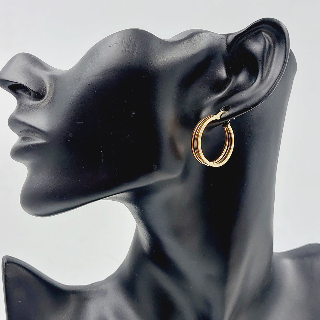 18K Gold Colored Earrings by Saeed Jewelry - Image 2