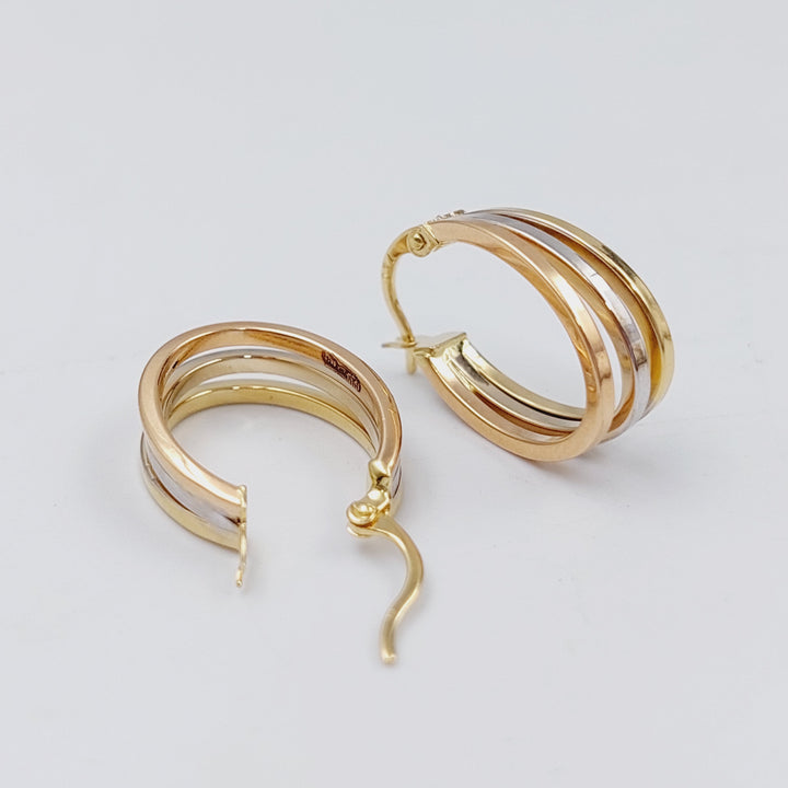 18K Colored Earrings Made of 18K Yellow Gold by Saeed Jewelry-25783