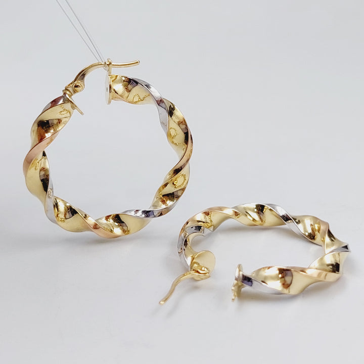 18K Gold Colored Earrings by Saeed Jewelry - Image 1