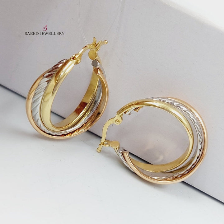 18K Gold Colored Earrings by Saeed Jewelry - Image 2