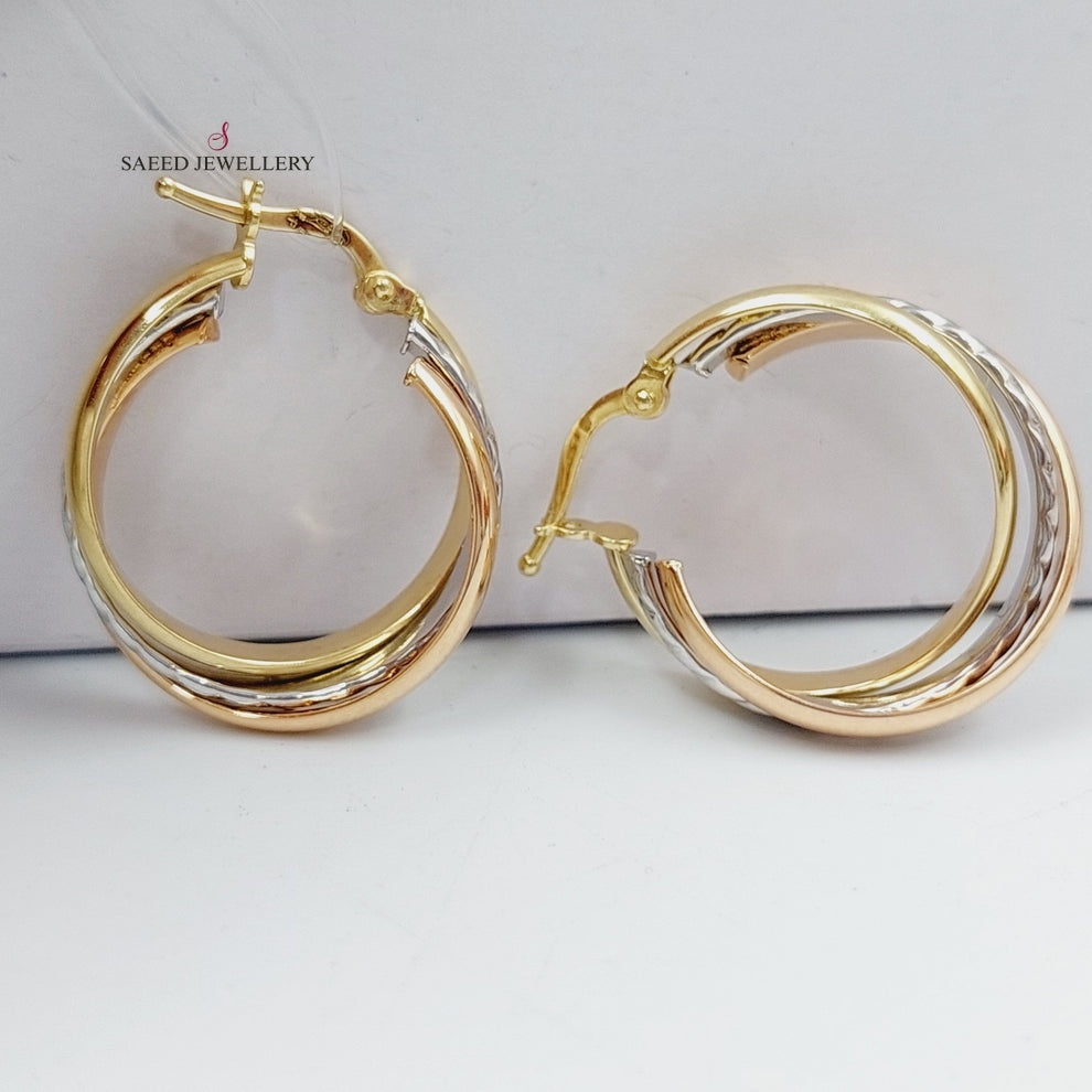 18K Gold Colored Earrings by Saeed Jewelry - Image 4