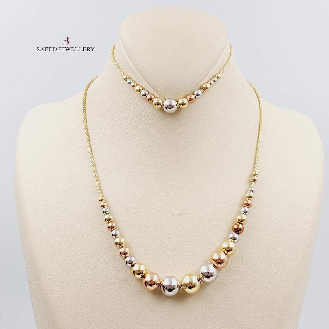 18K Gold Colorful Balls Necklace by Saeed Jewelry - Image 1