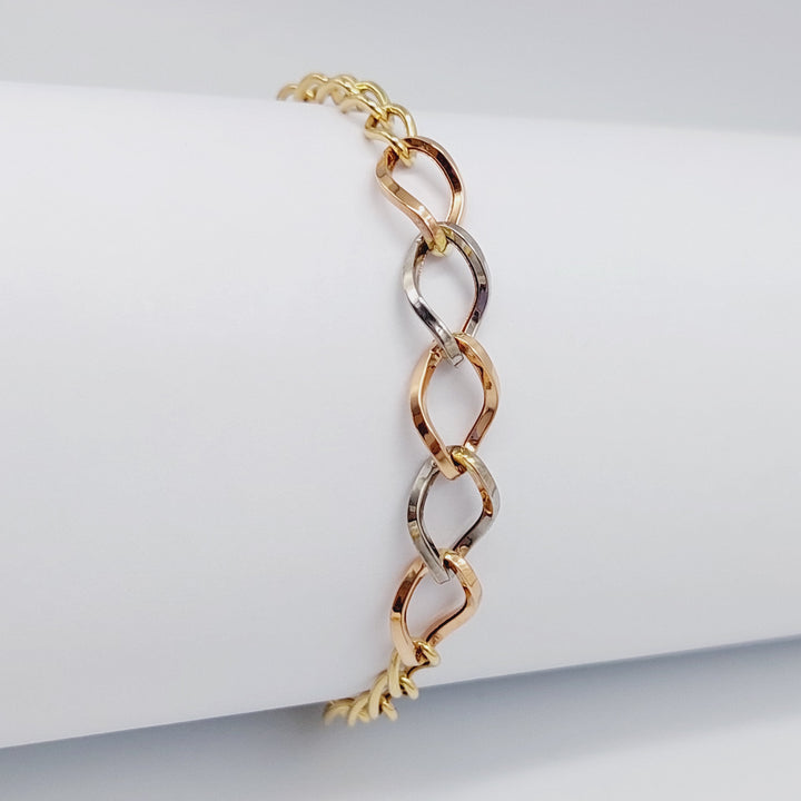 18K Gold Colorful Chain Bracelet by Saeed Jewelry - Image 4