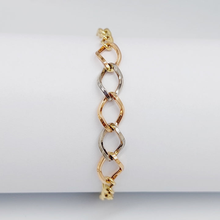 18K Gold Colorful Chain Bracelet by Saeed Jewelry - Image 6