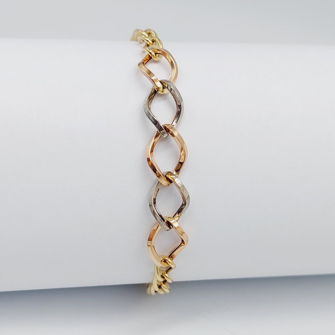 18K Gold Colorful Chain Bracelet by Saeed Jewelry - Image 1