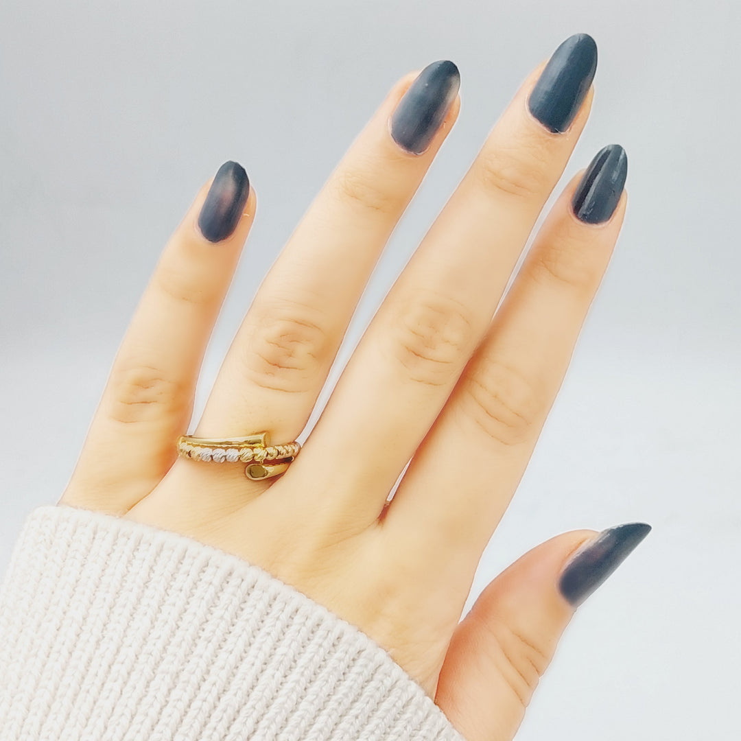 18K Colorful Turkish Ring Made of 18K Yellow Gold by Saeed Jewelry-25434