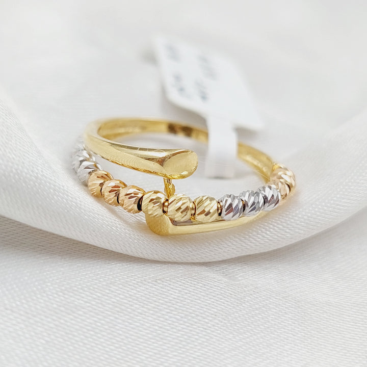 18K Colorful Turkish Ring Made of 18K Yellow Gold by Saeed Jewelry-25434