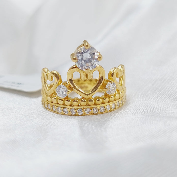 18K Gold Crown Wedding Ring by Saeed Jewelry - Image 4