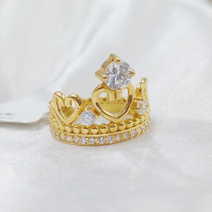 18K Gold Crown Wedding Ring by Saeed Jewelry - Image 1