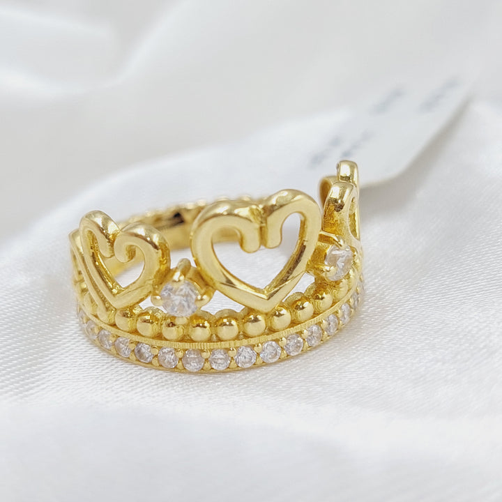 18K Gold Crown Wedding Ring by Saeed Jewelry - Image 12