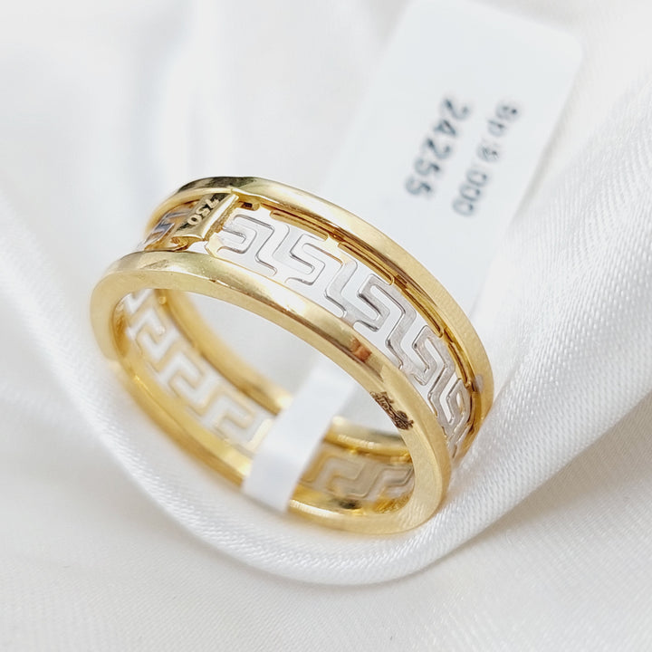 18K Gold Engraved Wedding Ring by Saeed Jewelry - Image 3