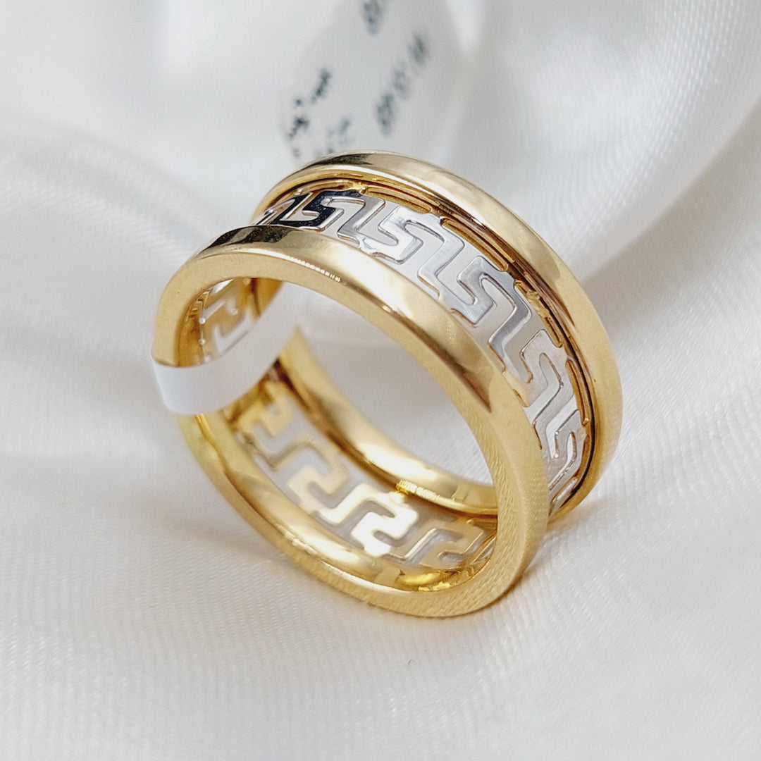 18K Gold Engraved Wedding Ring by Saeed Jewelry - Image 3