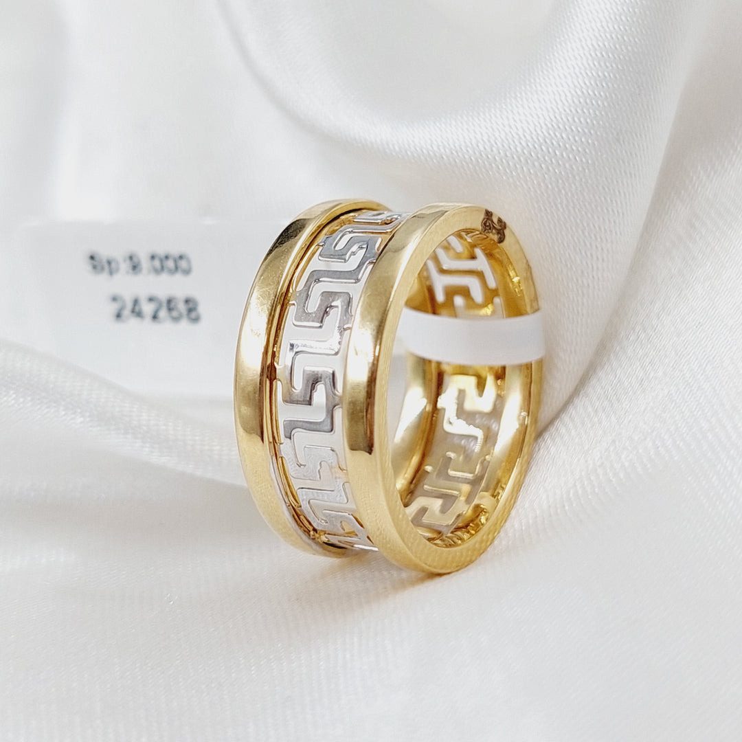 18K Gold Engraved Wedding Ring by Saeed Jewelry - Image 4