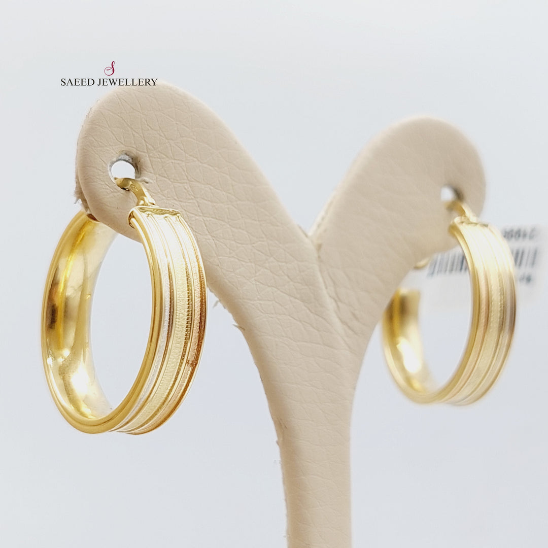 18K Gold Fancy Earrings by Saeed Jewelry - Image 3