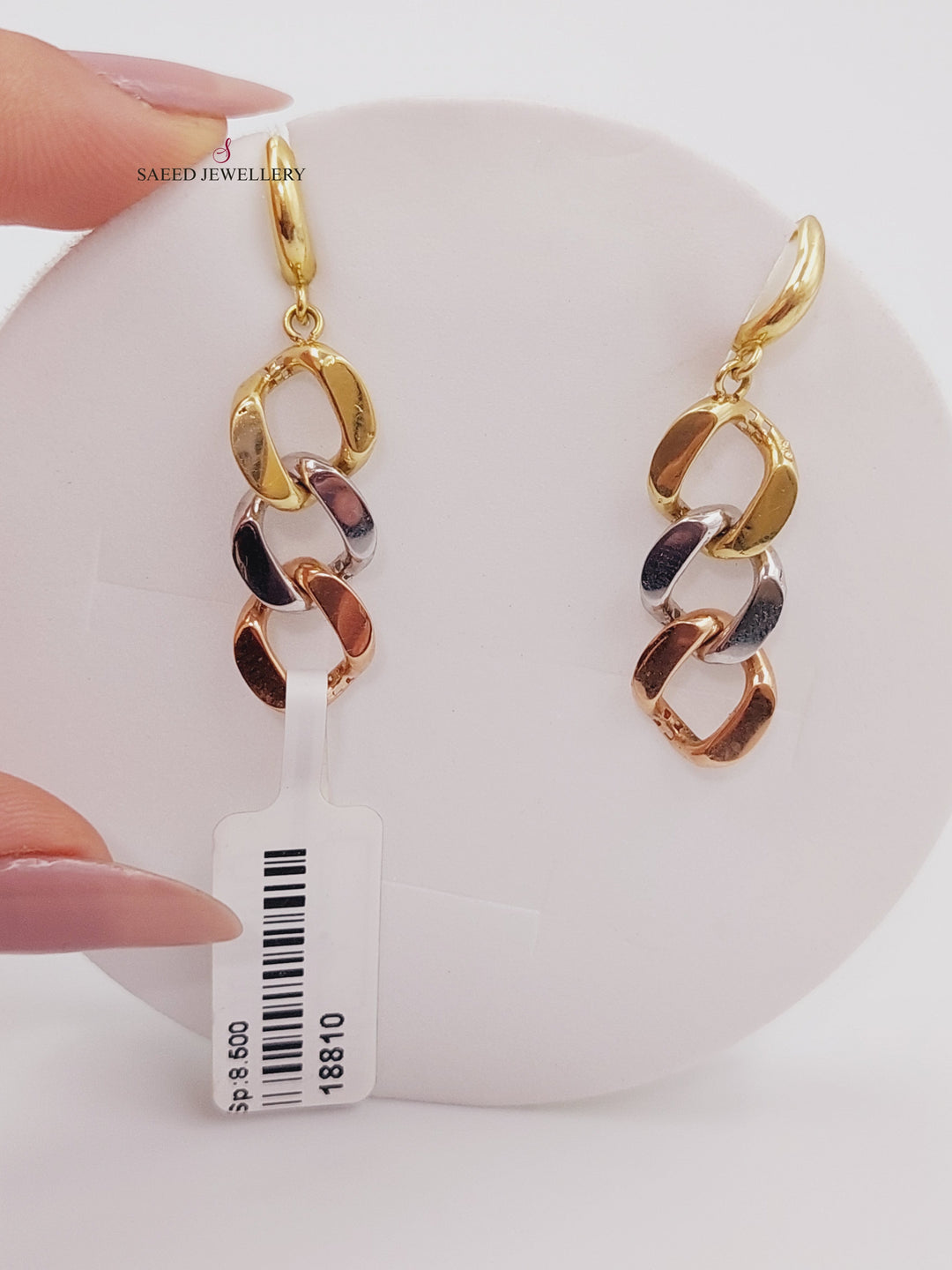 18K Fancy Earrings Made of 18K Yellow Gold by Saeed Jewelry-حلق-اكسترا-26