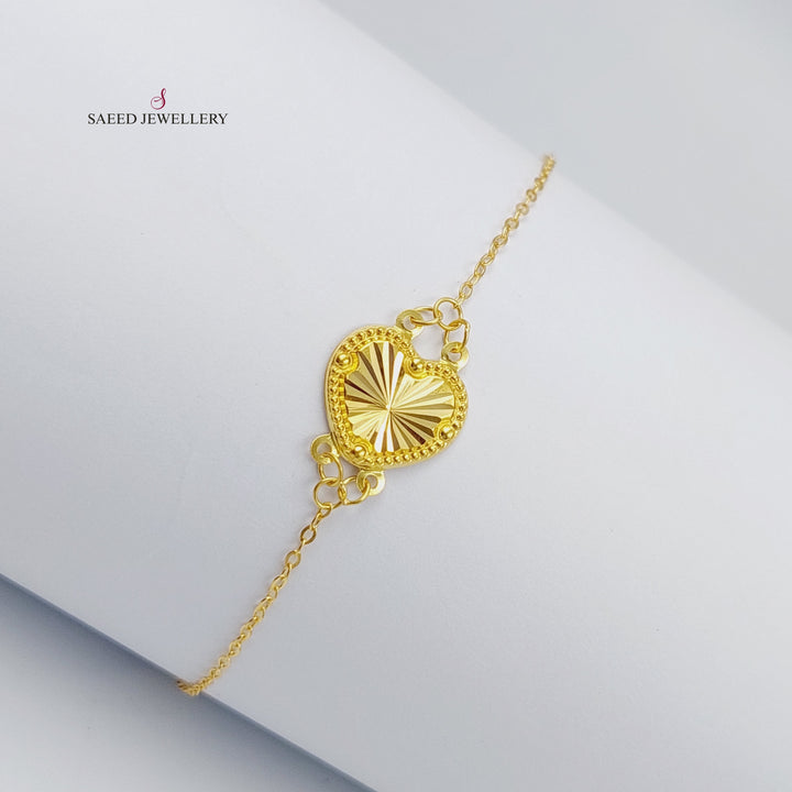 18K Gold Fancy Heart Bracelet by Saeed Jewelry - Image 1