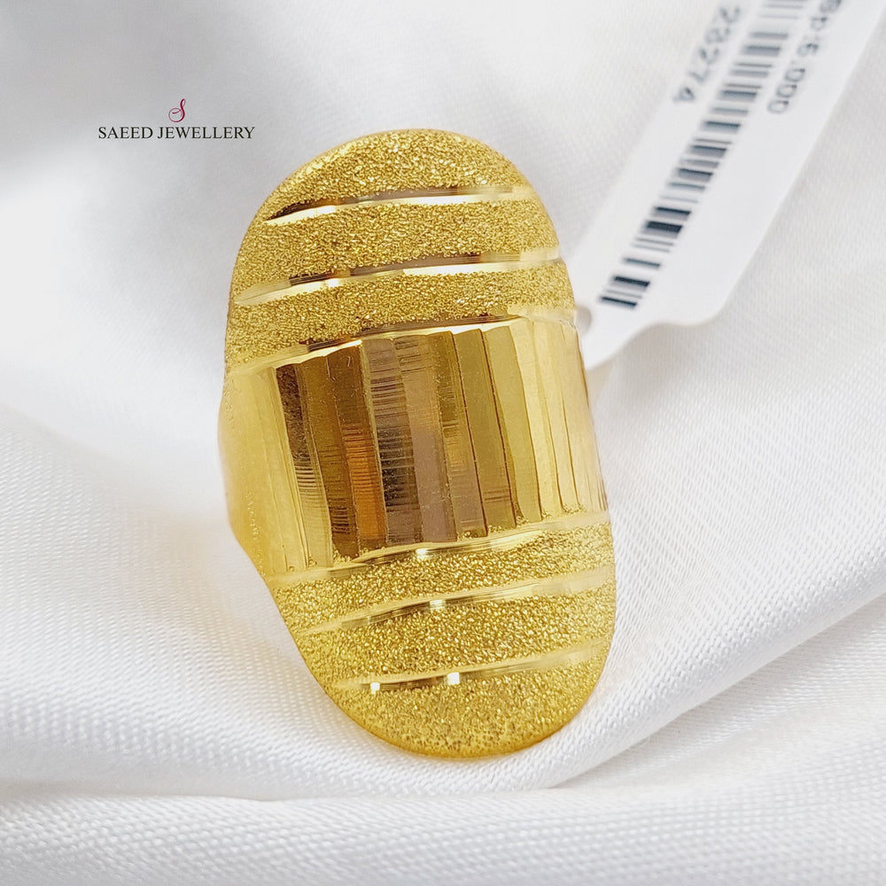 18K Fancy Ring Made of 18K Yellow Gold by Saeed Jewelry-23274