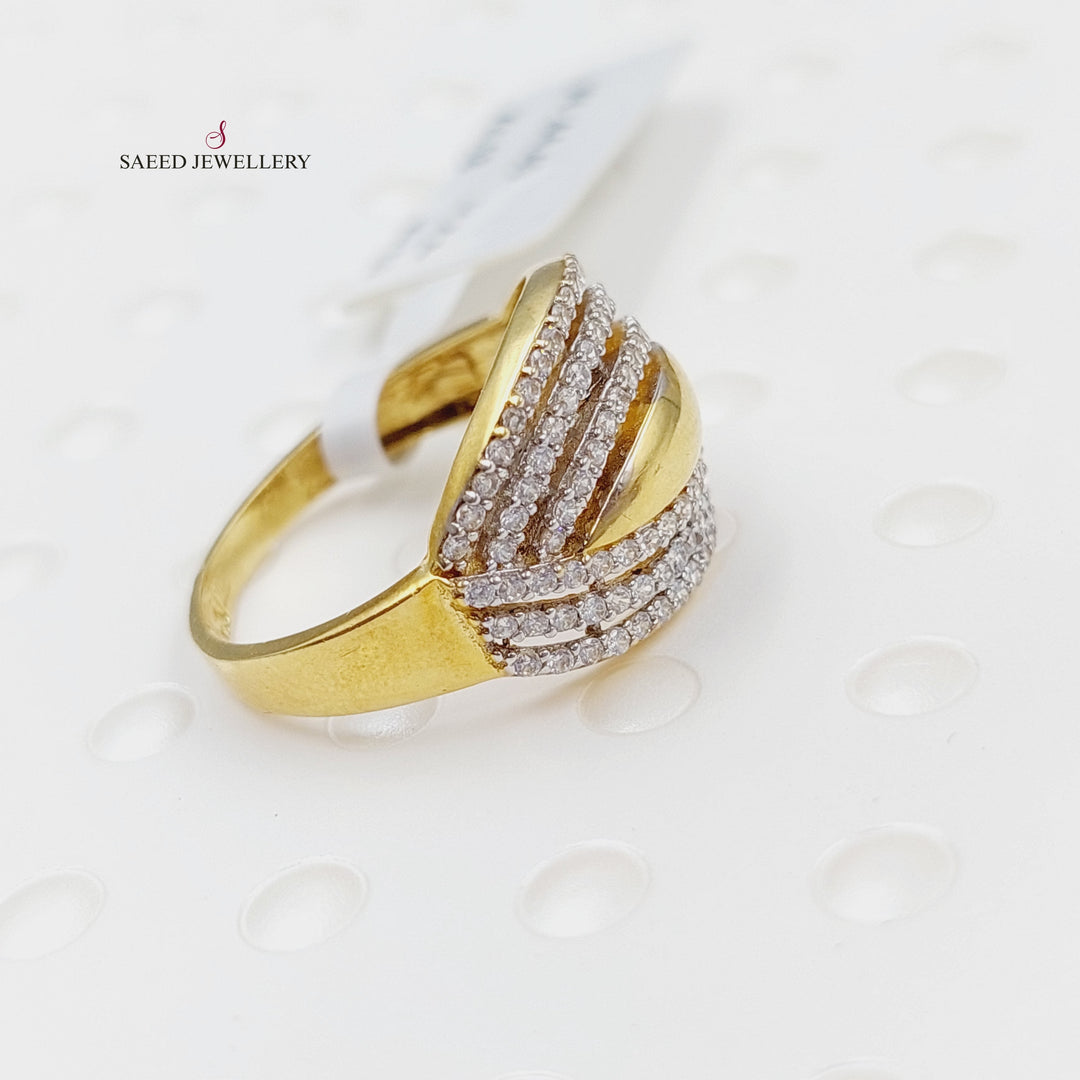 18K Gold Three Pieces Zircoined Set by Saeed Jewelry - Image 4