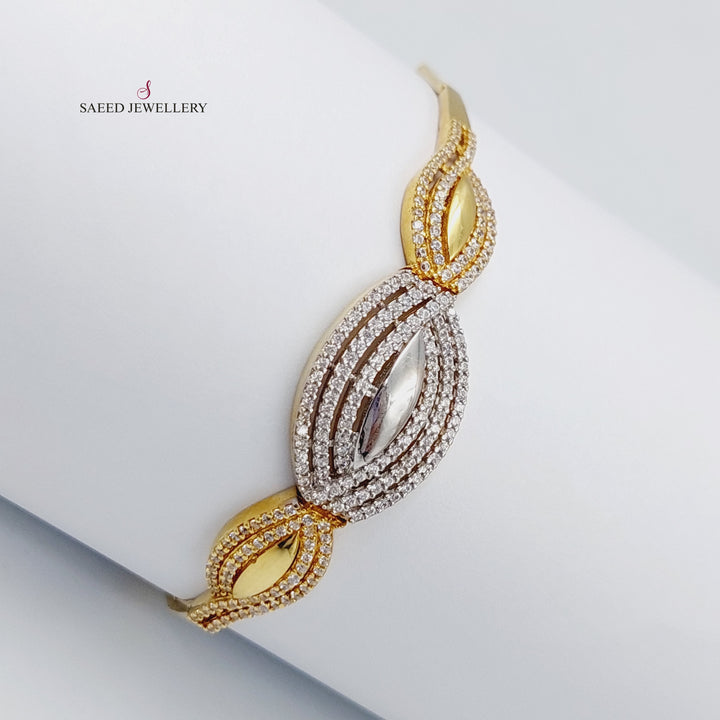 18K Gold Three Pieces Zircoined Set by Saeed Jewelry - Image 5