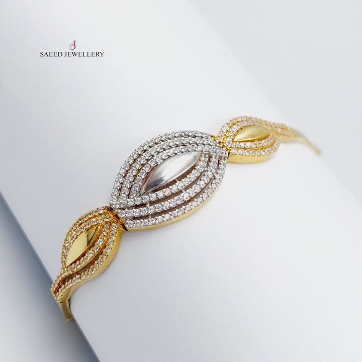 18K Gold Three Pieces Zircoined Set by Saeed Jewelry - Image 6