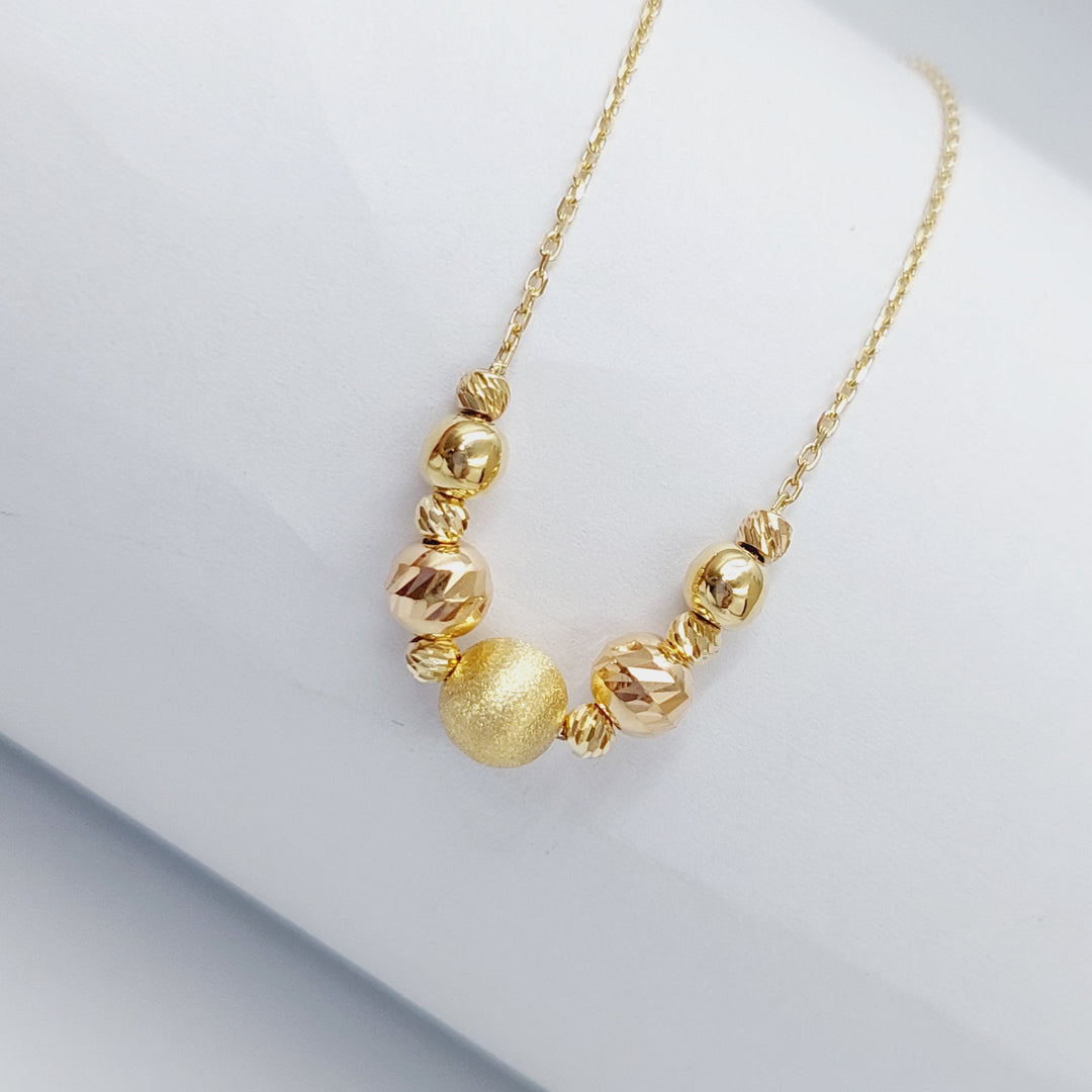 18K Gold Balls Necklace by Saeed Jewelry - Image 4