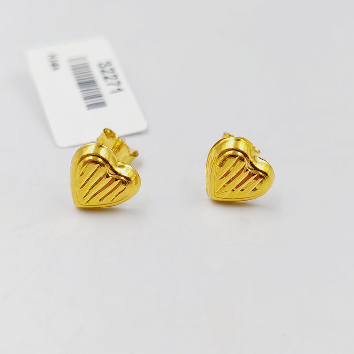 18K Gold Children's Screw Earrings by Saeed Jewelry - Image 1