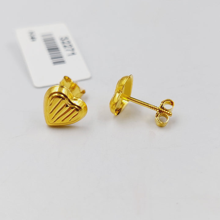 18K Gold Children's Screw Earrings by Saeed Jewelry - Image 4