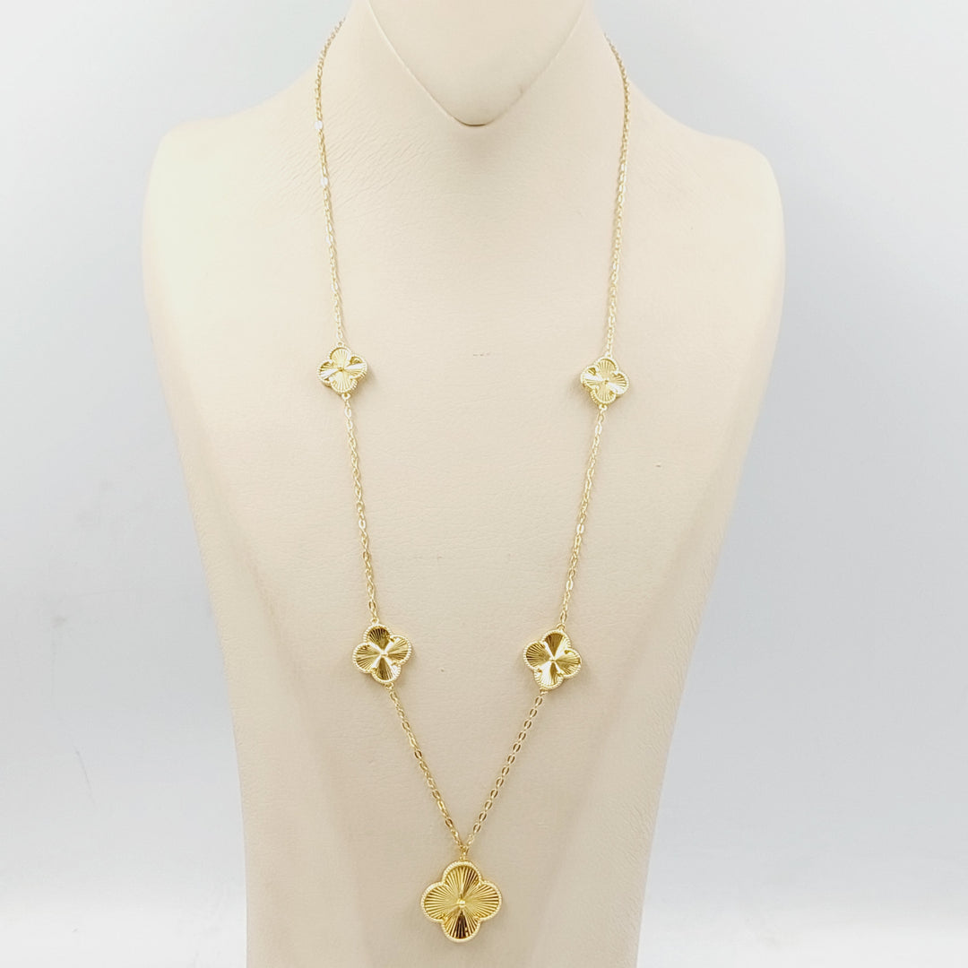 18K Gold Clover Necklace by Saeed Jewelry - Image 10